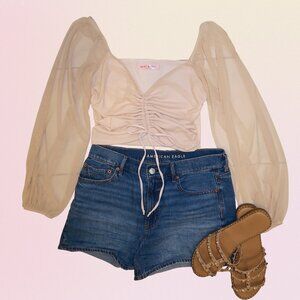 Blue Blush LA Crop Top – Blush Pink (M)